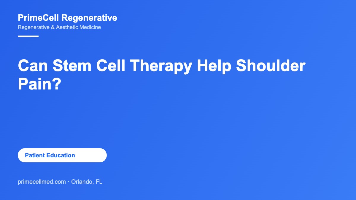 Can Stem Cell Therapy Help Shoulder Pain?