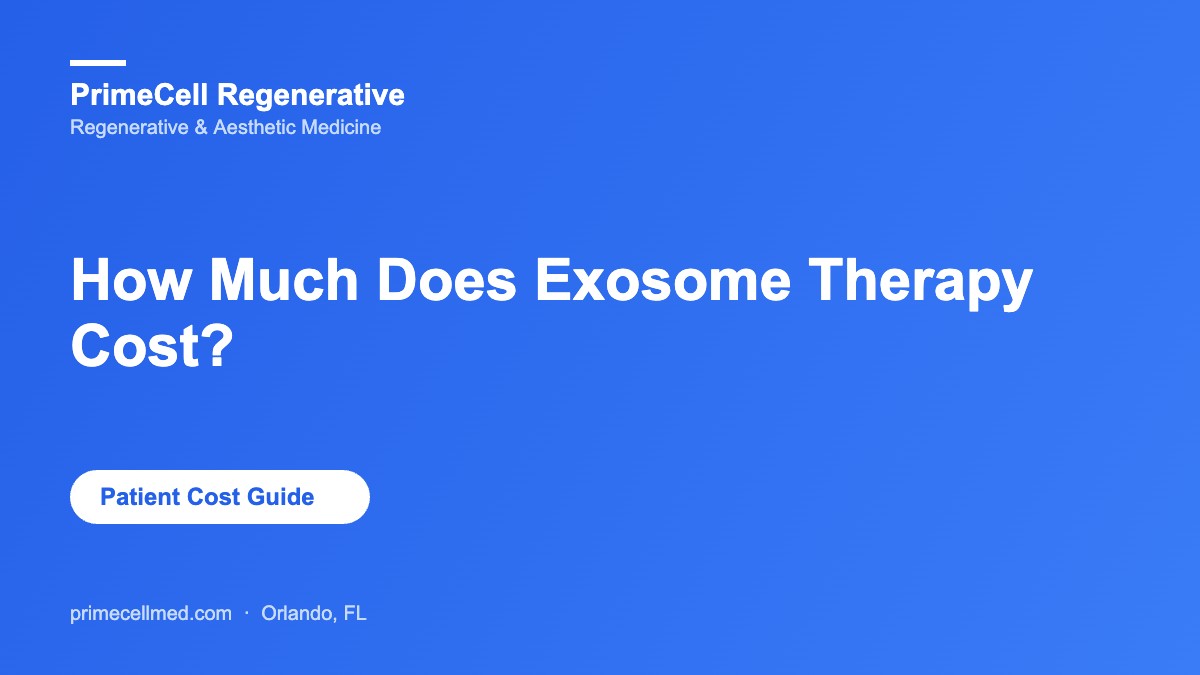 How Much Does Exosome Therapy Cost?