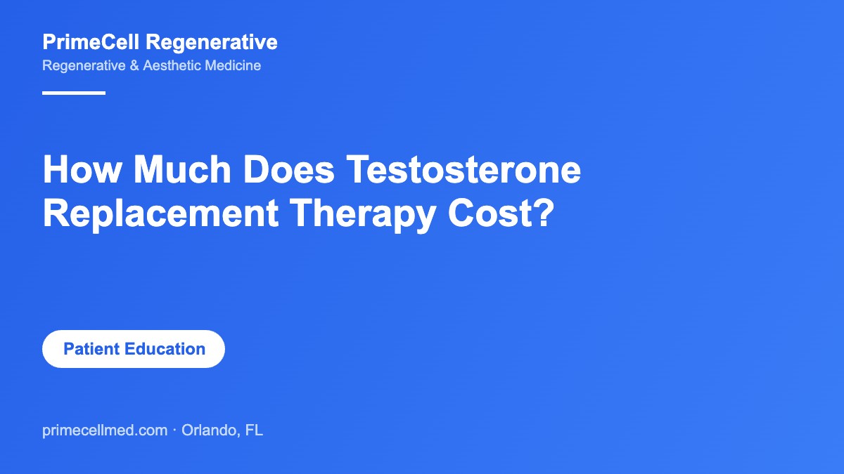 How Much Does Testosterone Replacement Therapy Cost?