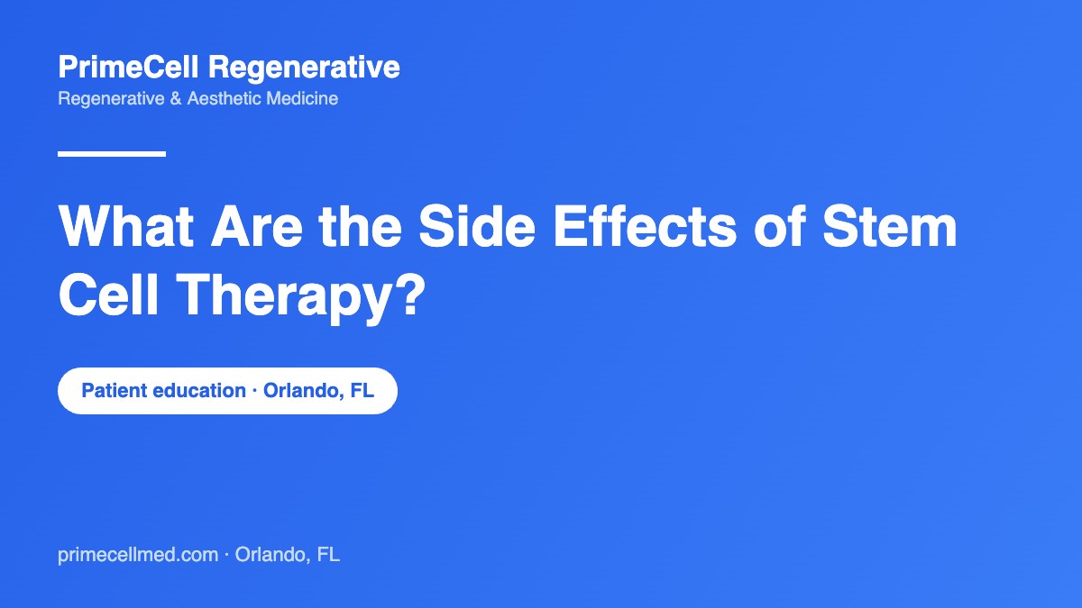 What Are the Side Effects of Stem Cell Therapy?